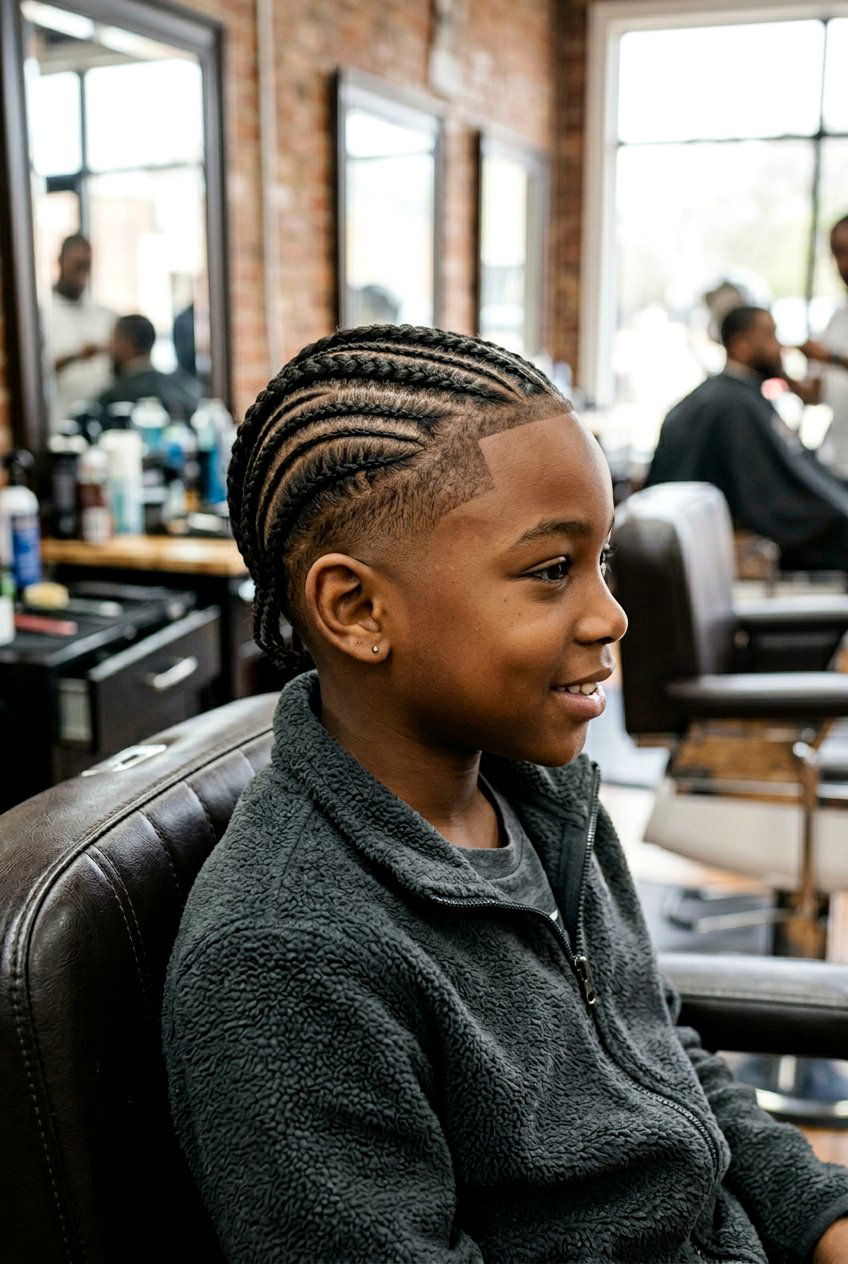 Staggered cornrows with drop taper - 20 boys cornrows with fade - 20 boys cornrows with fade