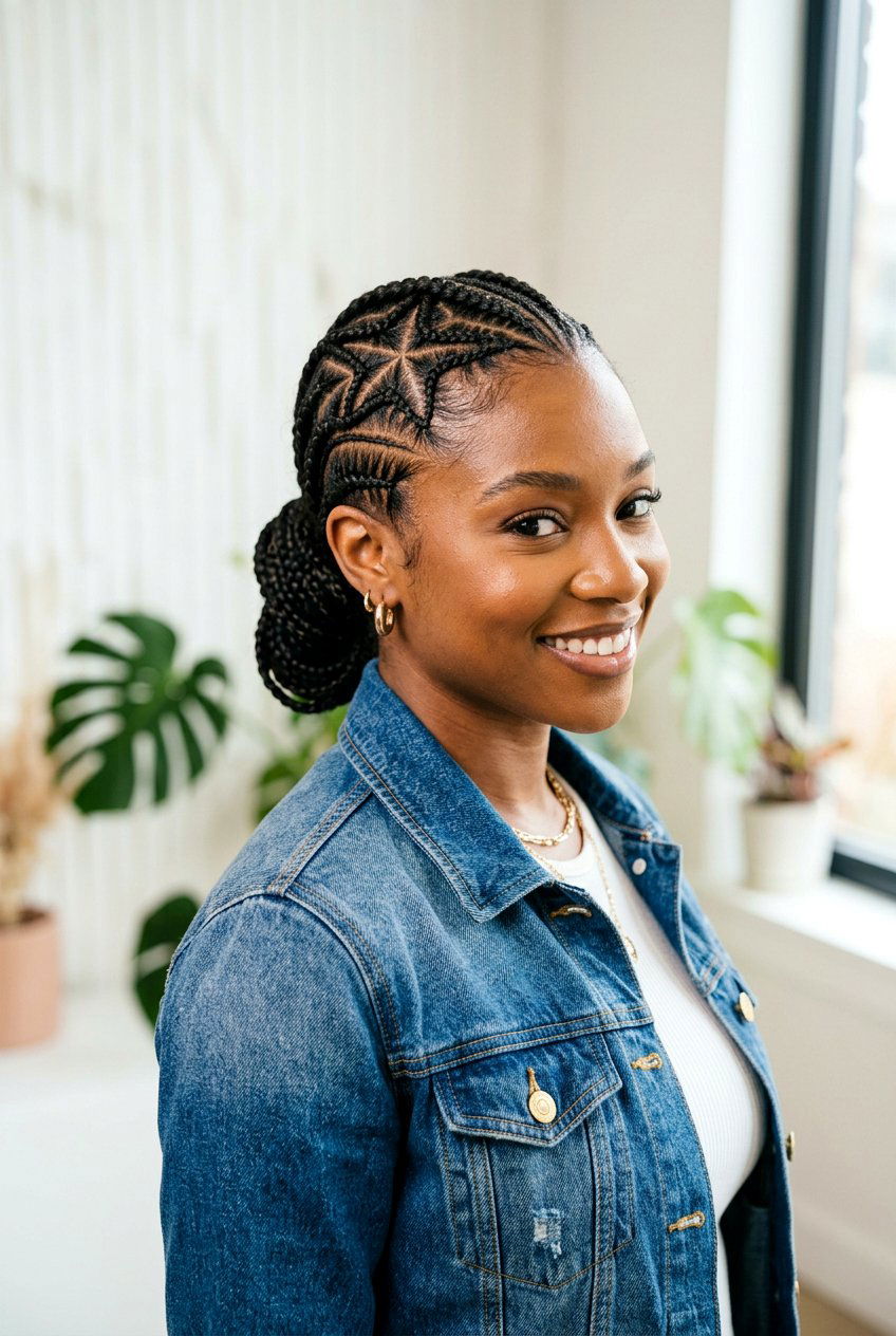 Star parting cornrows - 20 creative cornrow parting styles - 20 creative cornrow parting styles