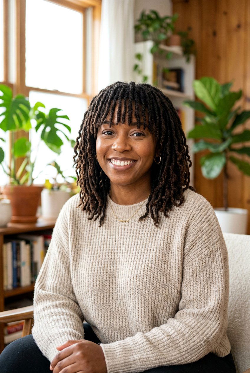 Starter Loc Bob With Bangs - 20 starter loc bob styles - 20 starter loc bob styles