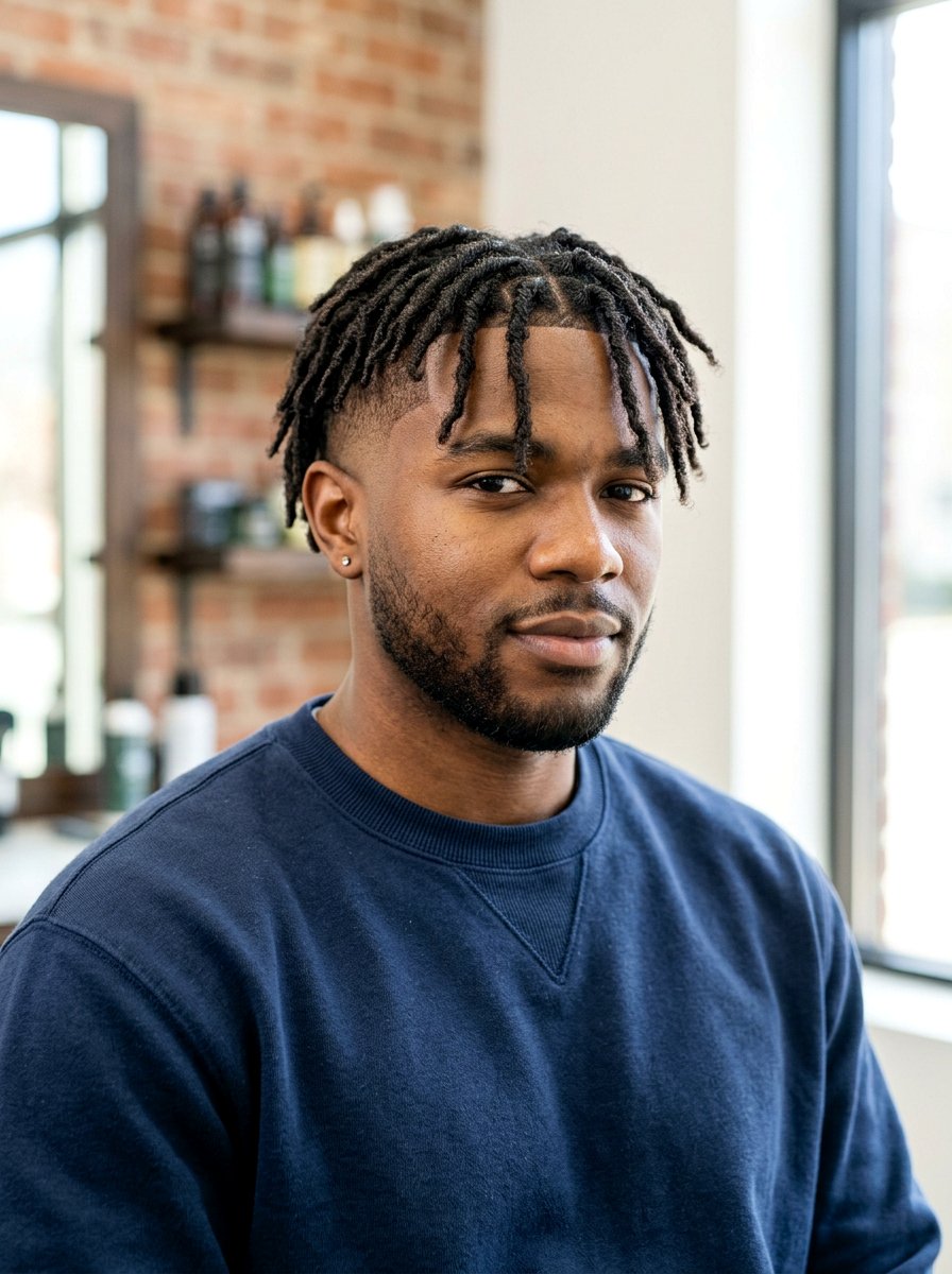 Starter Locs With Burst Fade - 20 starter locs with fade - 20 starter locs with fade