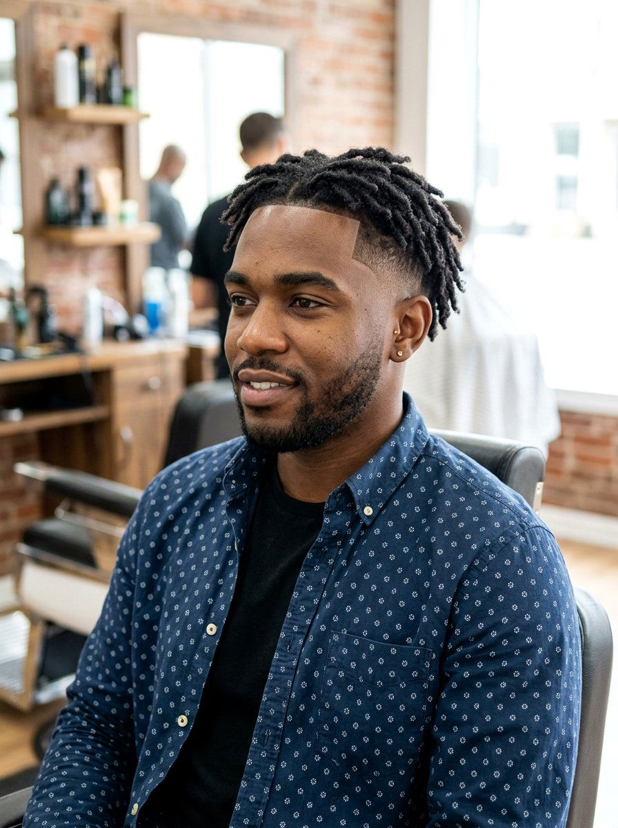 Starter Locs With Mid Fade - 20 starter locs with fade - 20 starter locs with fade