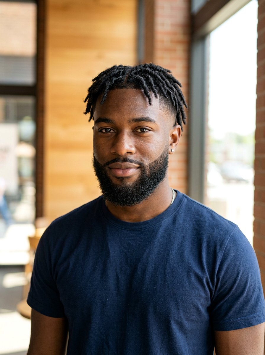 Starter Locs With Taper Fade And Beard - 20 starter locs with fade - 20 starter locs with fade