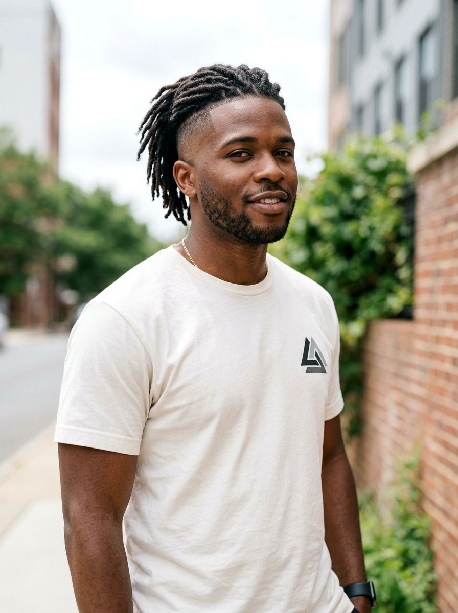 Starter Locs With Undercut Fade - 20 starter locs with fade - 20 starter locs with fade