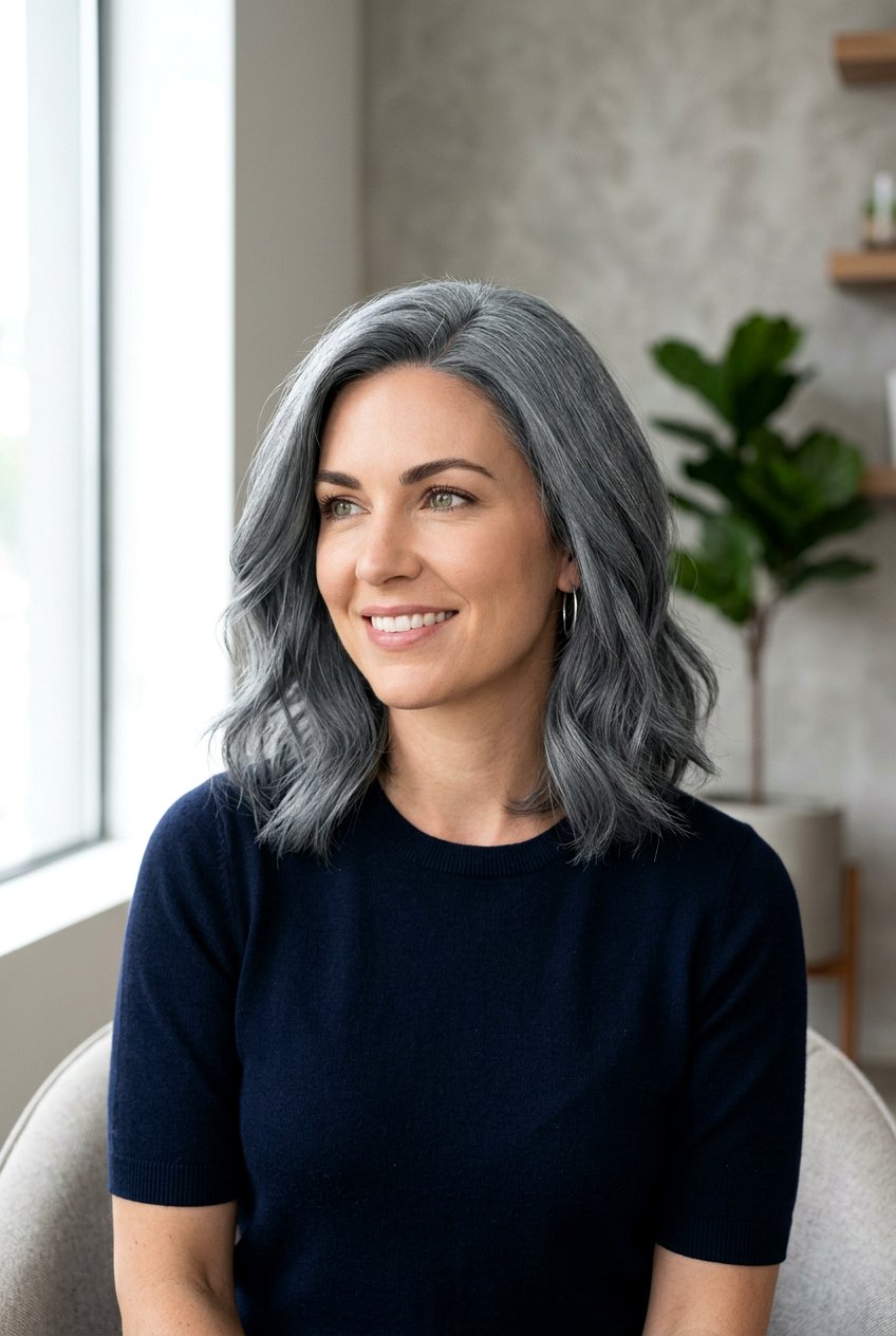 Steel Gray Hair Color - 20 gray blending hair color - 20 gray blending hair color