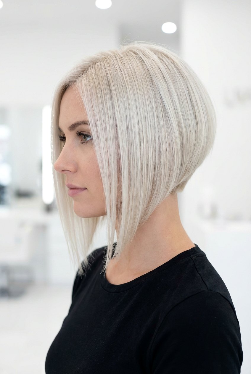 Steeply Angled Inverted Bob - 20 inverted bob haircut - 20 inverted bob haircut