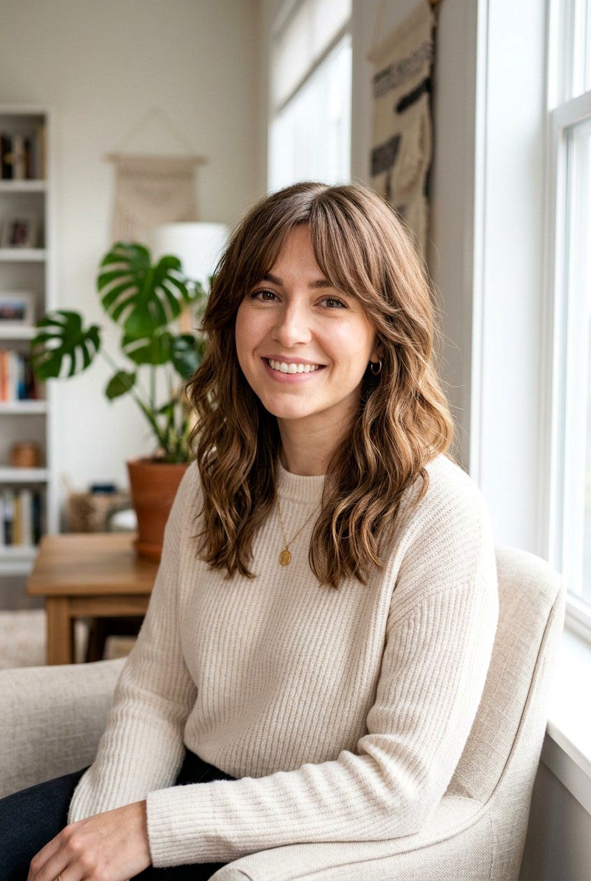 Step Haircut With Curtain Bangs For Medium Hair - 20 step haircut for medium hair - 20 step haircut for medium hair