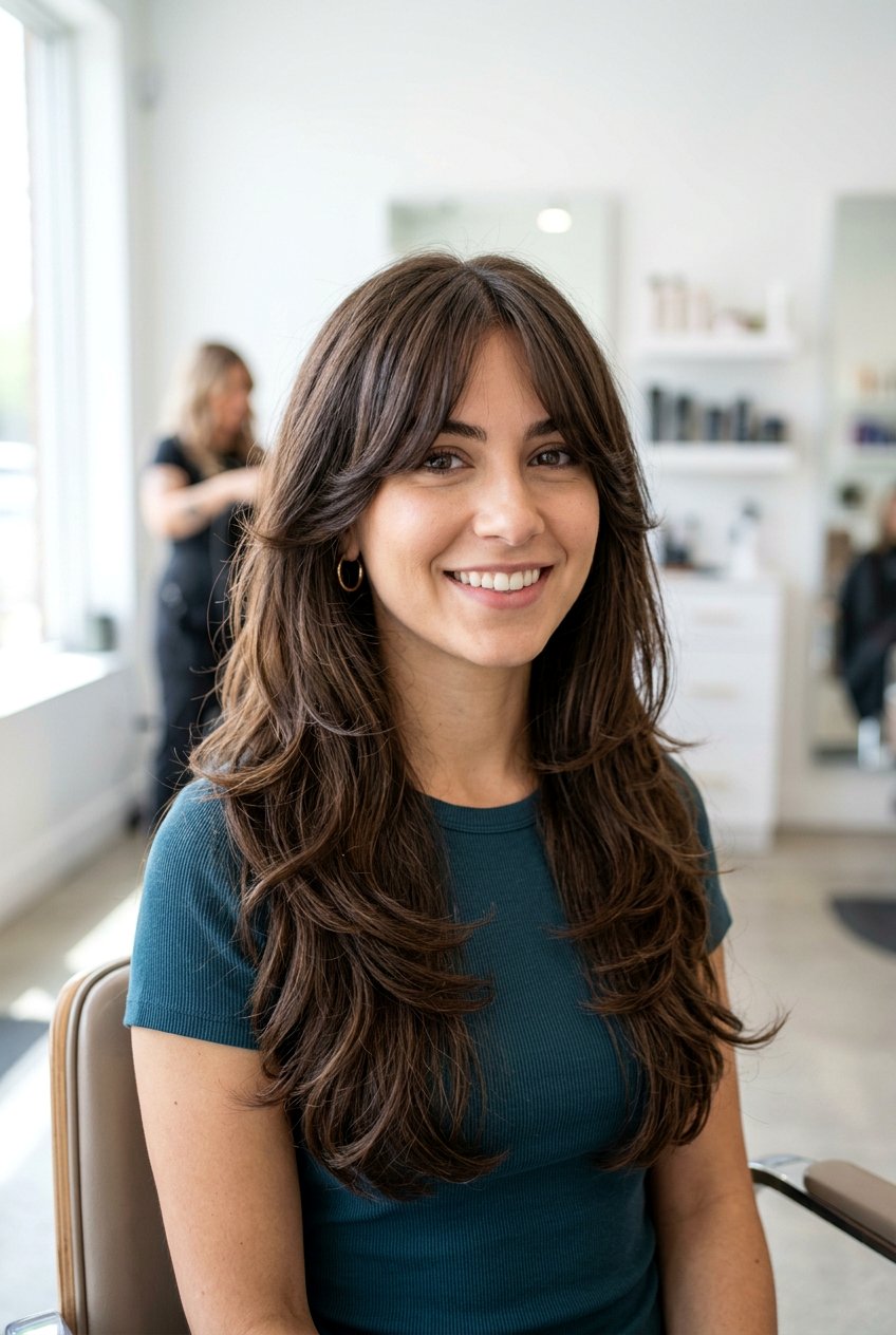 Step cut with bangs long hair - 20 step cut for long hair - 20 step cut for long hair