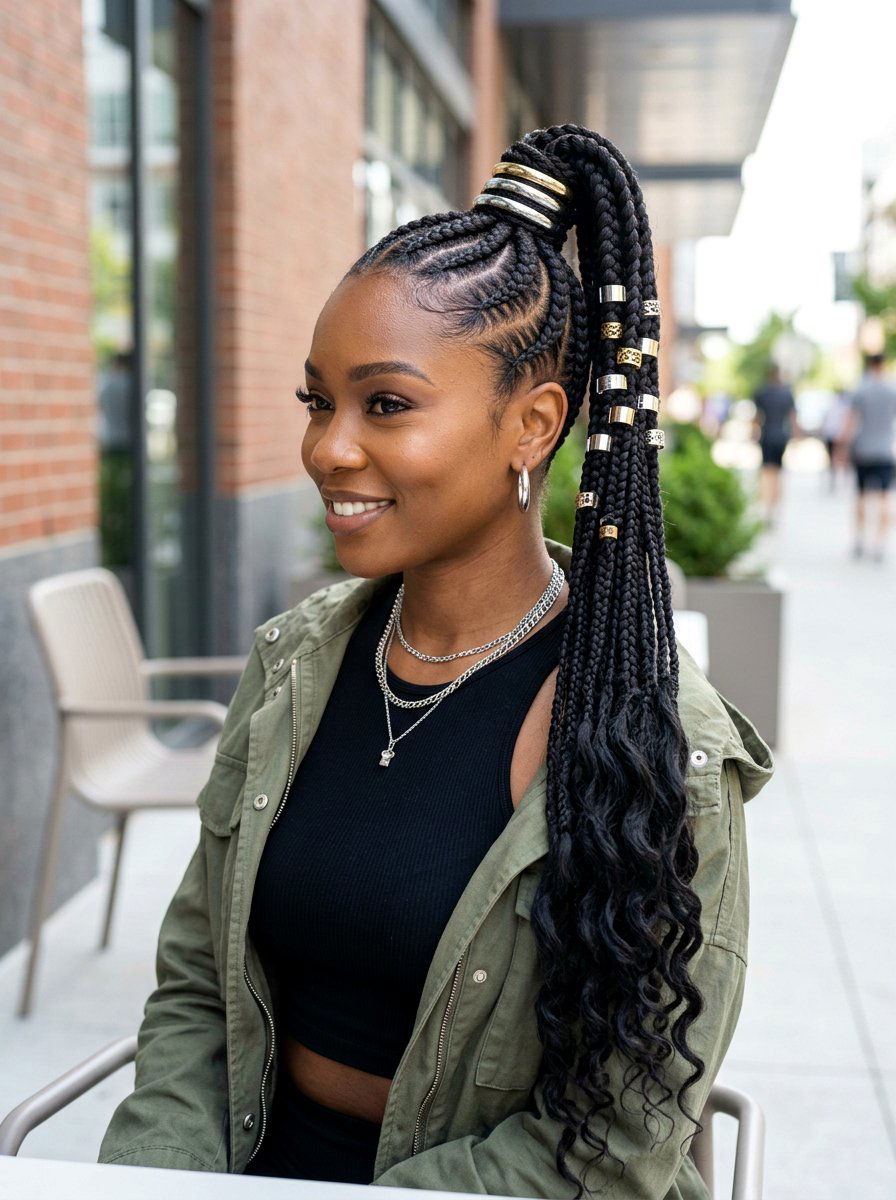 Stitch Braid Ponytail With Hair Ring - 20 stitch braid ponytail hairstyle - 20 stitch braid ponytail hairstyle