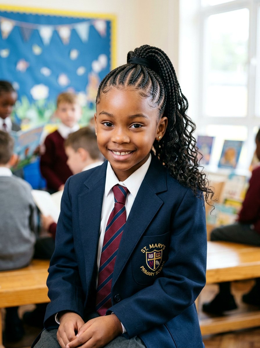 Stitch Braids Into Ponytail Picture Day - 20 picture day braids for black girls - 20 picture day braids for black girls