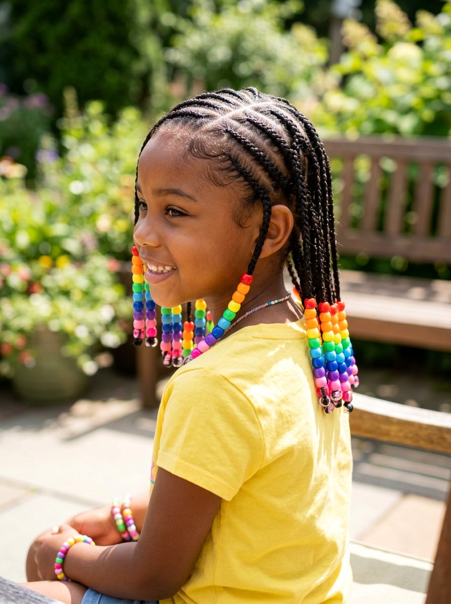 Stitch Braids With Colorful Beads - 20 kids stitch braids with beads - 20 kids stitch braids with beads