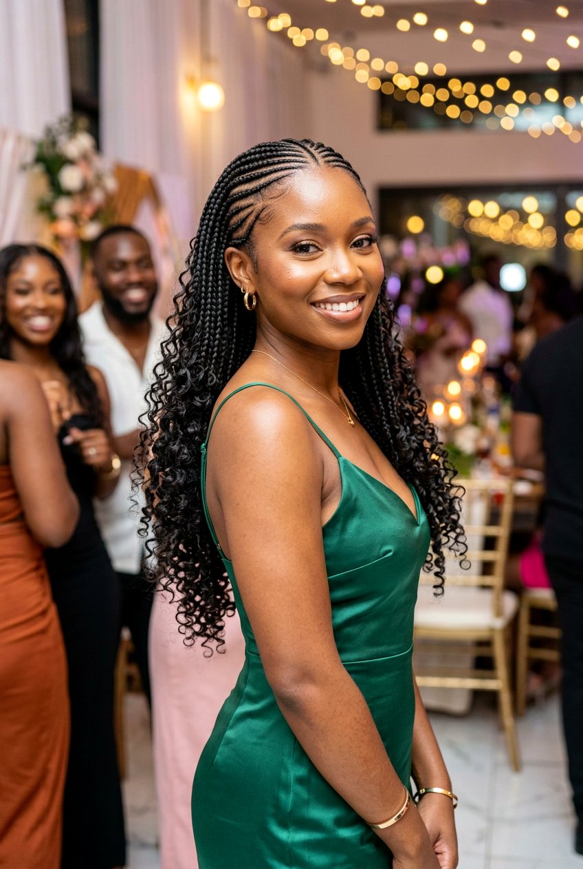 Stitch Braids With Curly Ends - 20 braided hairstyle for birthday party - 20 braided hairstyle for birthday party