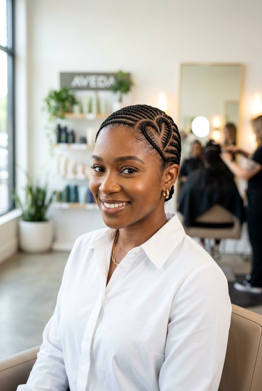 Stitch Braids With Heart Part - 20 heart part braids styles - 20 heart part braids styles