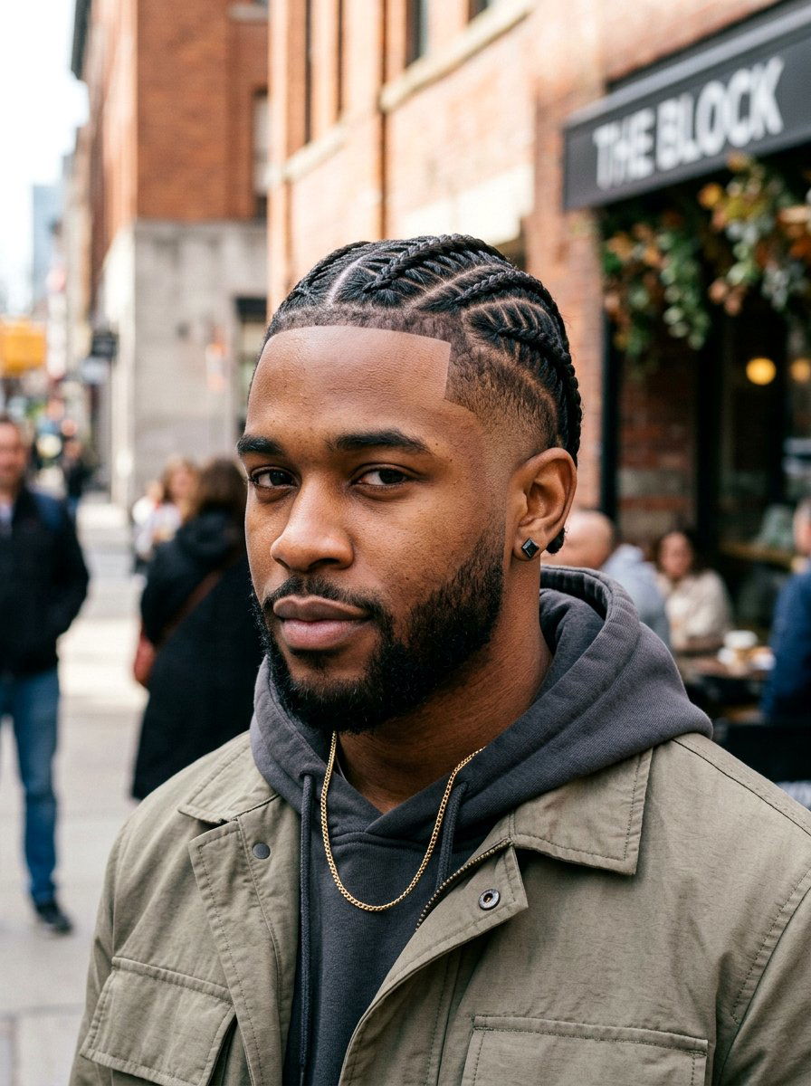 Stitch Braids With Low Fade For Men - 20 stitch braids for men - 20 stitch braids for men