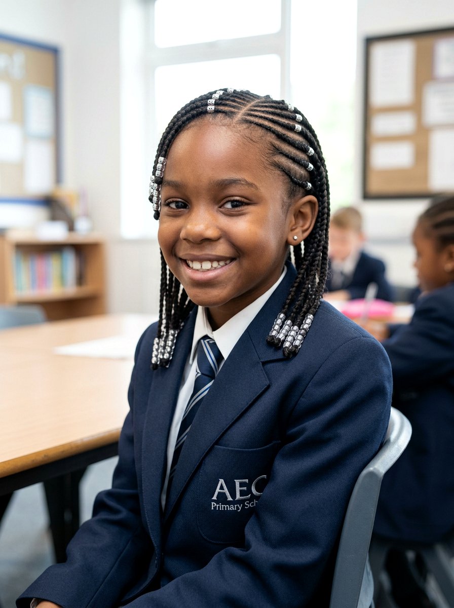 Stitch braids with beads - 20 school braids with beads for girls - 20 school braids with beads for girls