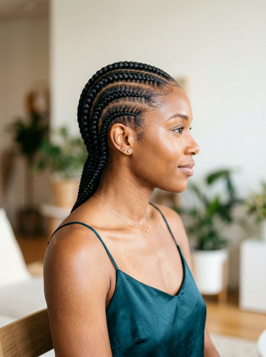 Straight Back Cornrows - 20 scalp braid hairstyles for black women - 20 scalp braid hairstyles for black women