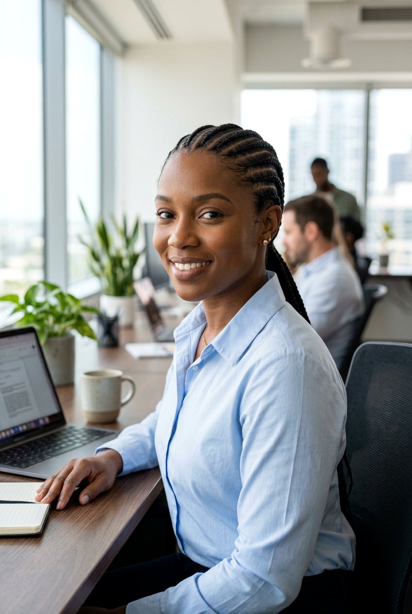 Straight Back Cornrows For Work - 20 protective office hairstyles - 20 protective office hairstyles