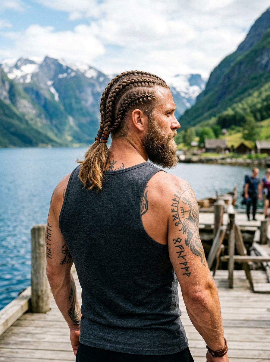 Straight Back Viking Braids - 20 viking braid hairstyles for men - 20 viking braid hairstyles for men