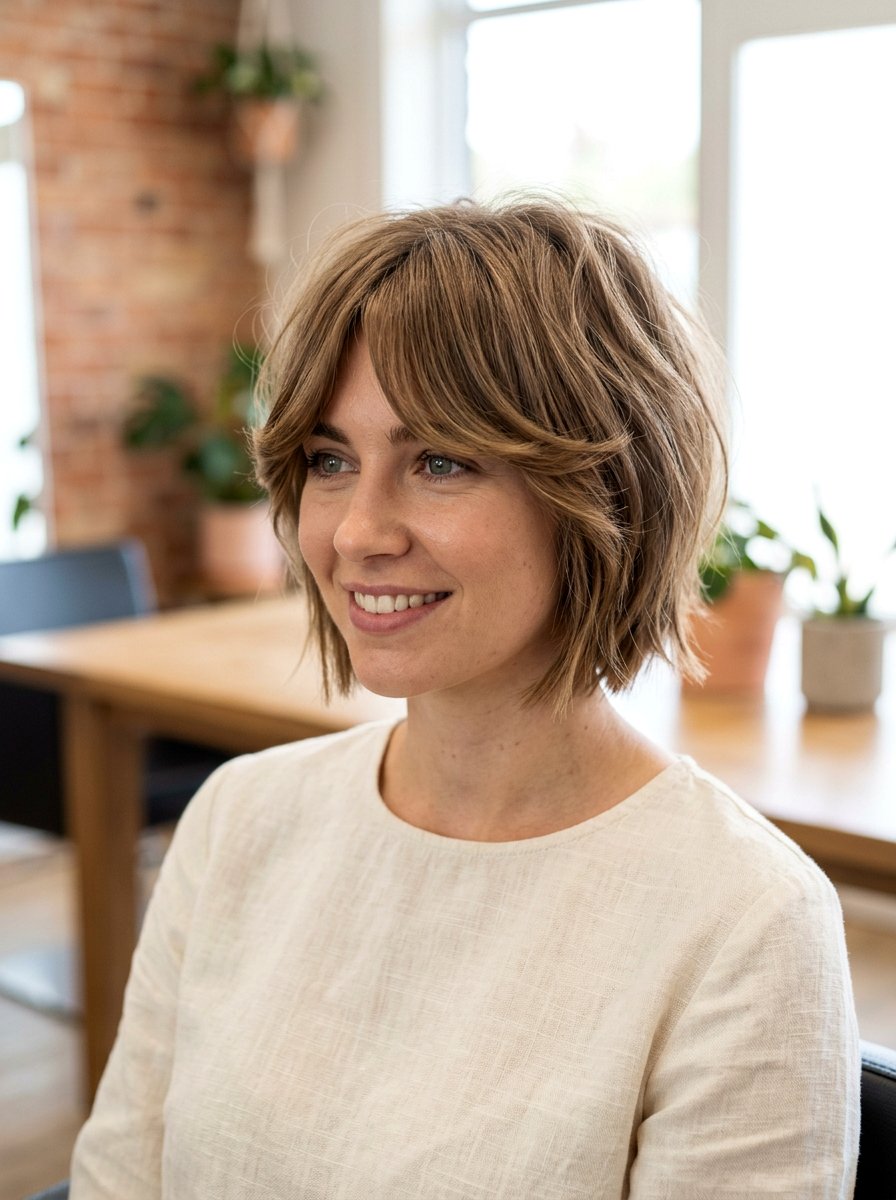 Straight Bixie With Bardot Bangs - 20 straight bixie haircut with bangs - 20 straight bixie haircut with bangs