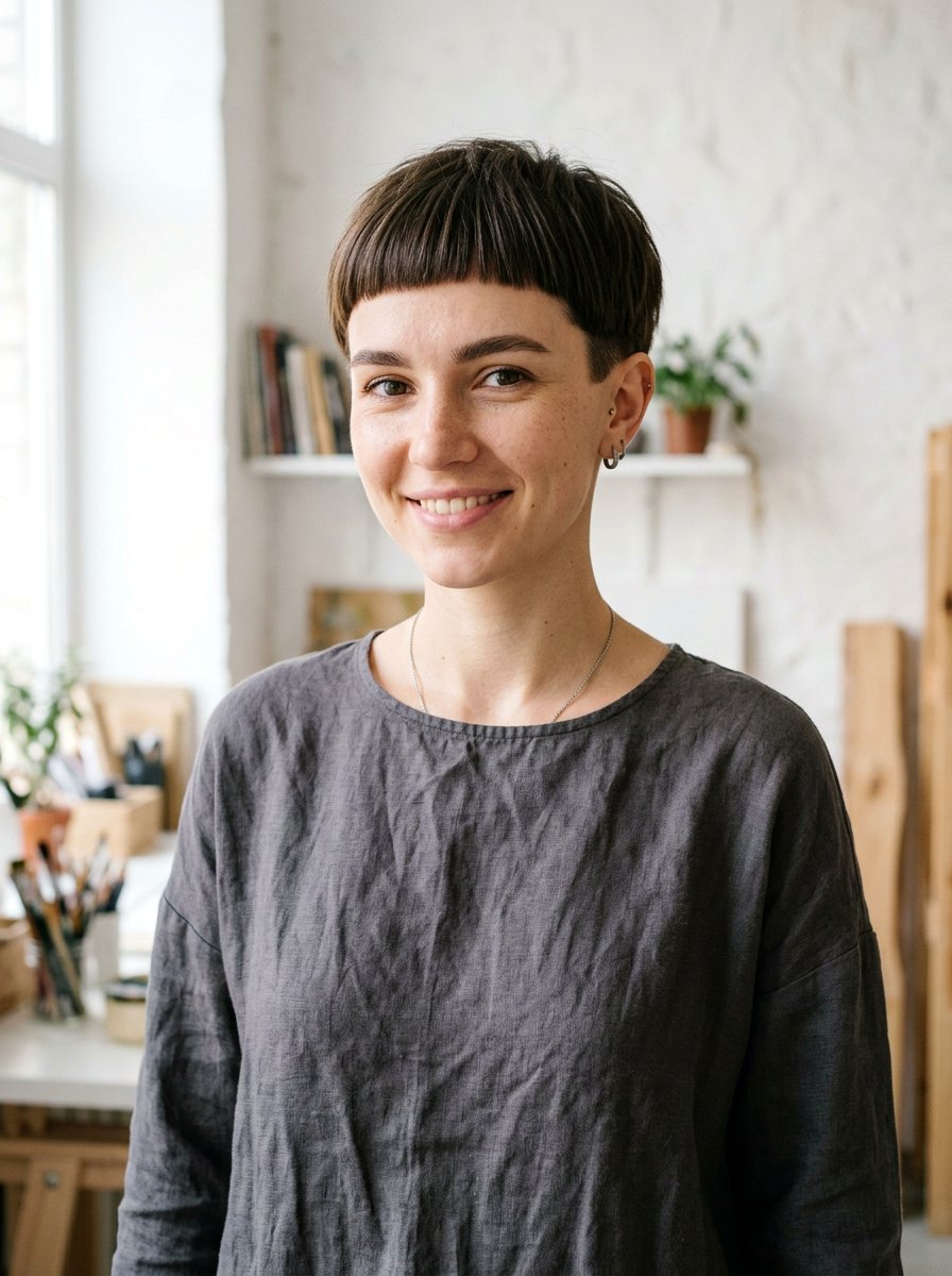 Straight Bixie With Micro Bangs - 20 straight bixie haircut with bangs - 20 straight bixie haircut with bangs