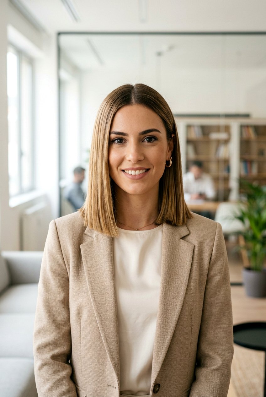 Straight Blunt Bob - 20 shoulder length haircut for moms - 20 shoulder length haircut for moms