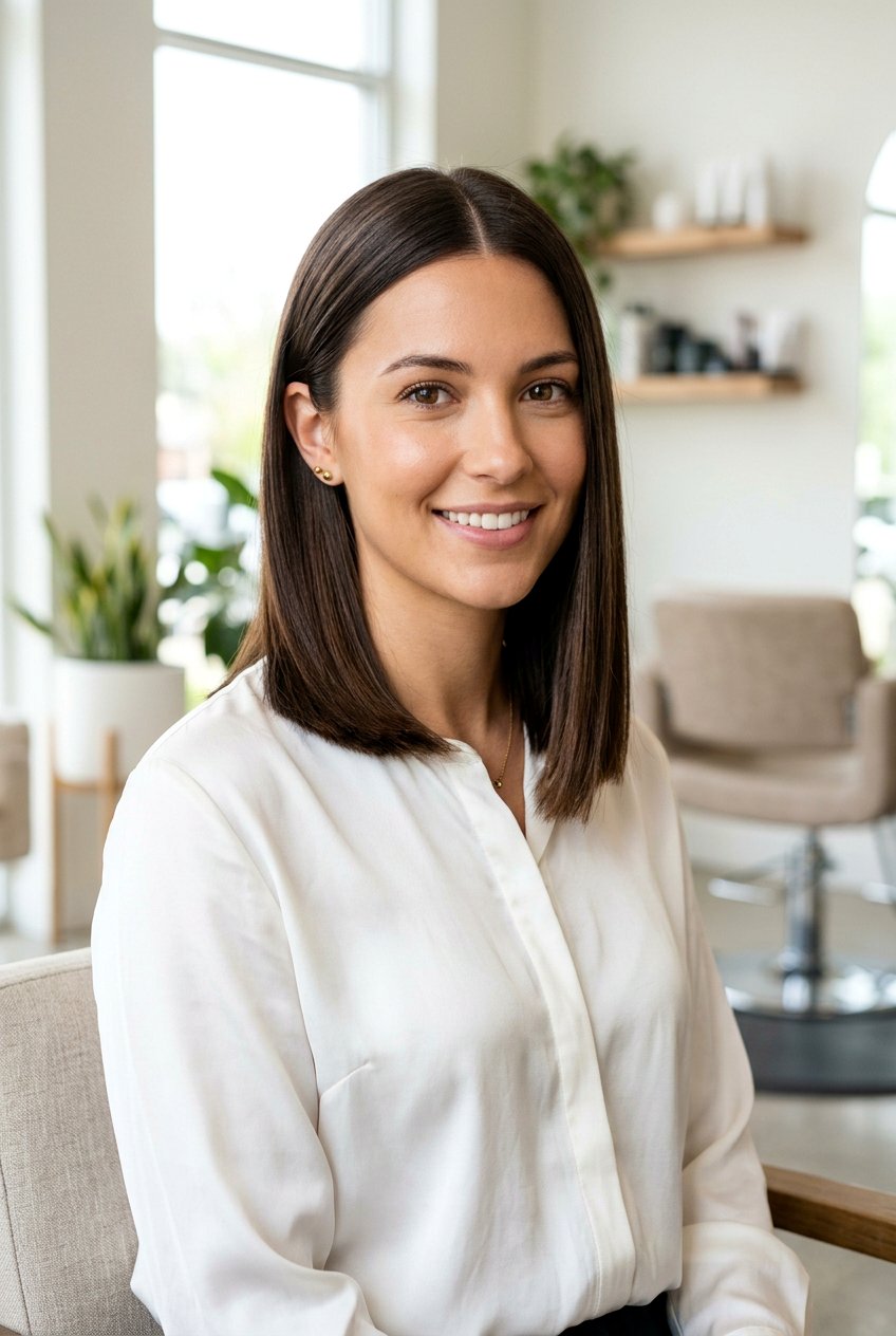 Straight Blunt Lob Haircut - 20 neat corporate hairstyle for medium hair - 20 neat corporate hairstyle for medium hair