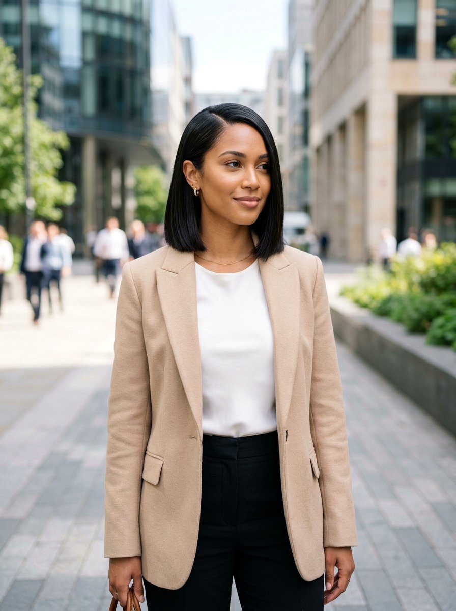 Straight Bob With Side Part - 20 polished straight haircut for women - 20 polished straight haircut for women