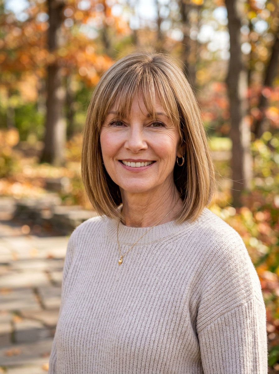 Straight Bob With Wispy Bangs - 20 straight bob haircut for mature women - 20 straight bob haircut for mature women