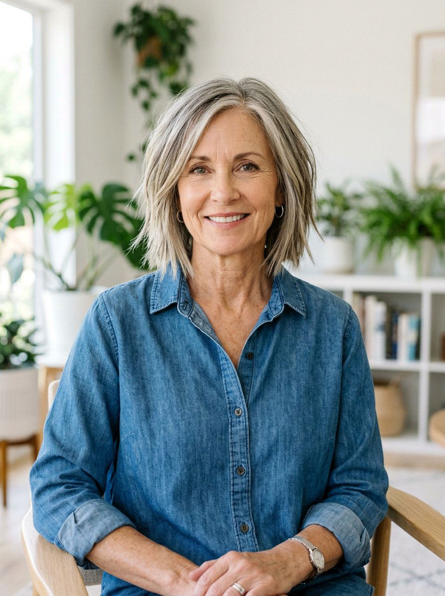 Straight Choppy Bob for Older Women - 20 straight haircut for women over 60 - 20 straight haircut for women over 60