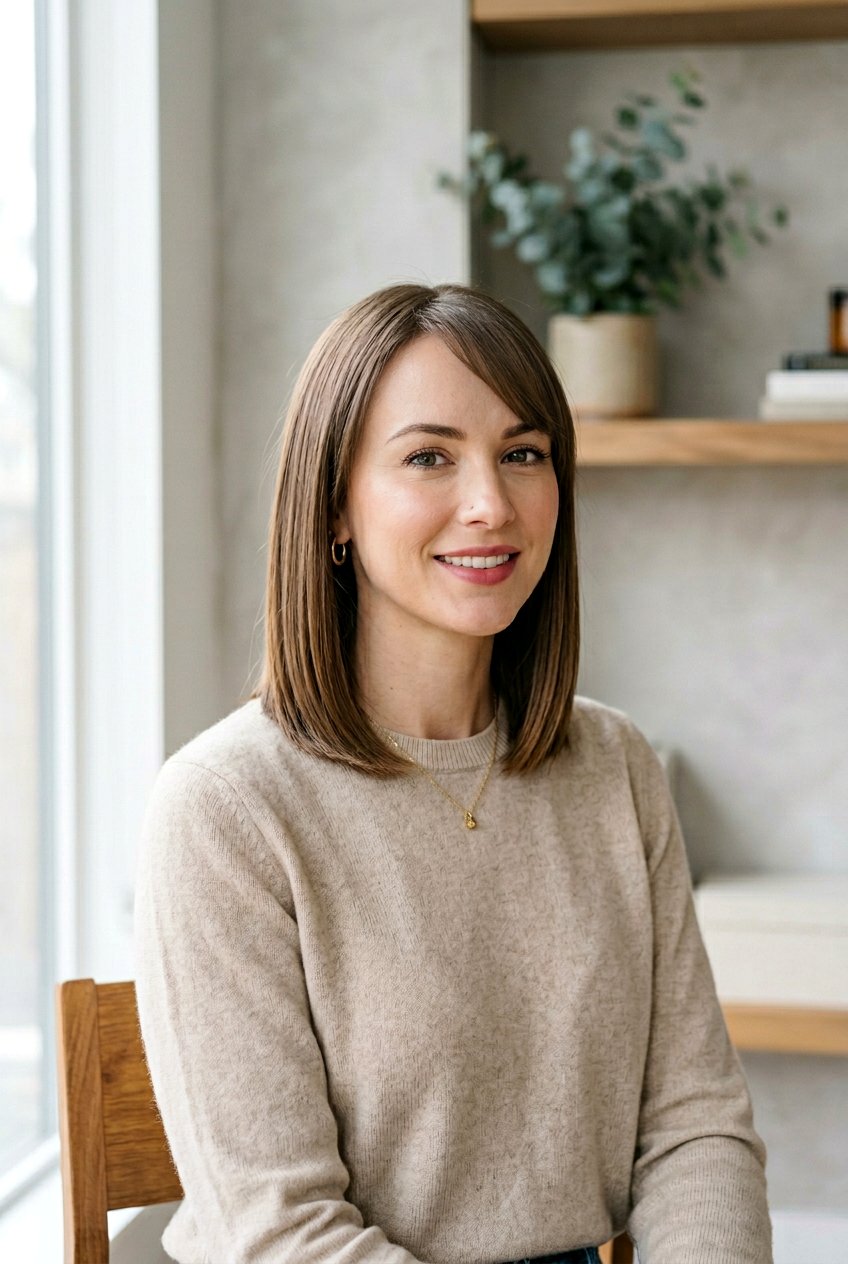 Straight Collarbone Bob With Side Bangs - 20 collarbone bob with side bangs - 20 collarbone bob with side bangs