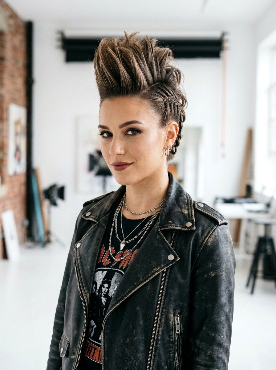 Straight Faux Hawk Updo - 20 sleek hairstyle for fine straight hair - 20 sleek hairstyle for fine straight hair