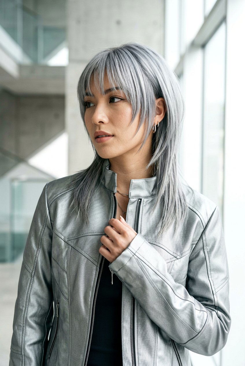 Straight Gray Wolf Cut - 20 gray wolf cut for women - 20 gray wolf cut for women