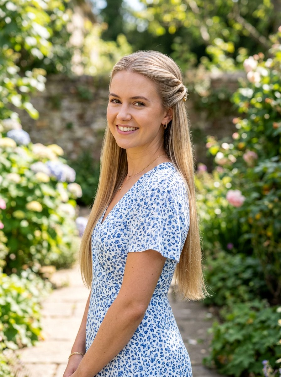 Straight Hair Half Up Half Down - 20 straight hairstyle ideas for women - 20 straight hairstyle ideas for women