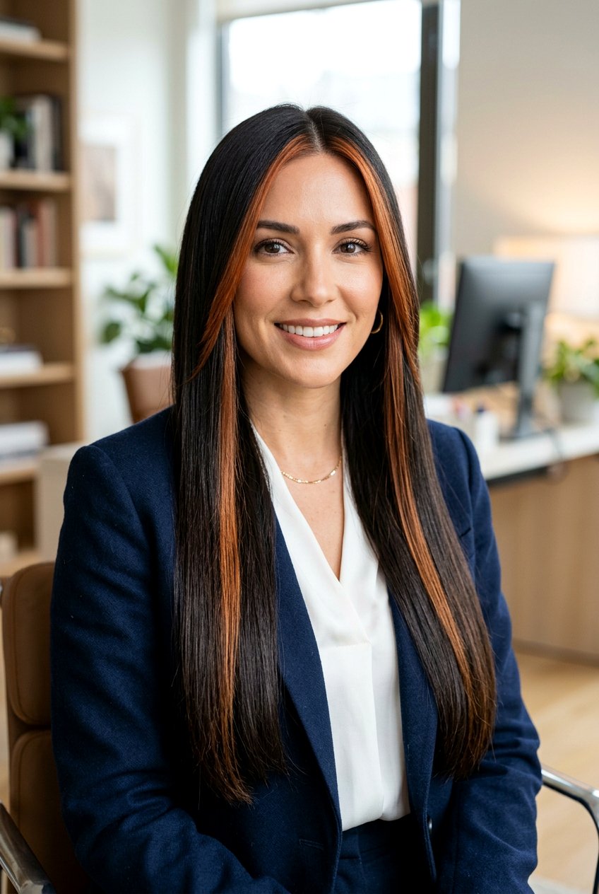 Straight Hair With Copper Money Piece - 20 copper red money piece hair - 20 copper red money piece hair