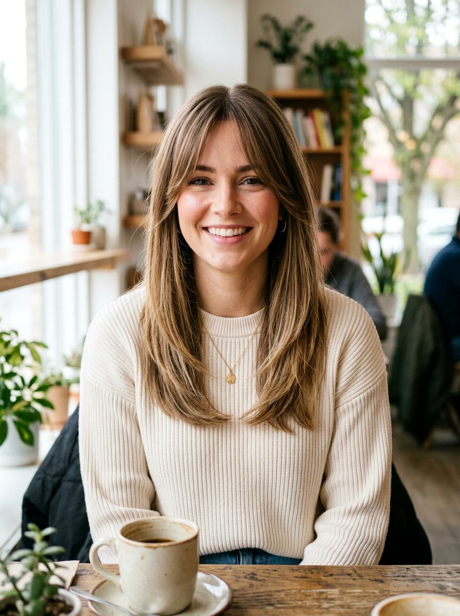 Straight Hair With Curtain Bangs And Soft Layers - 20 straight haircut with soft layers - 20 straight haircut with soft layers