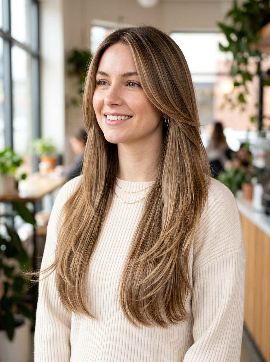 Straight Hair With Feathered Layers And Long Layers - 20 straight haircut with feathered layers - 20 straight haircut with feathered layers