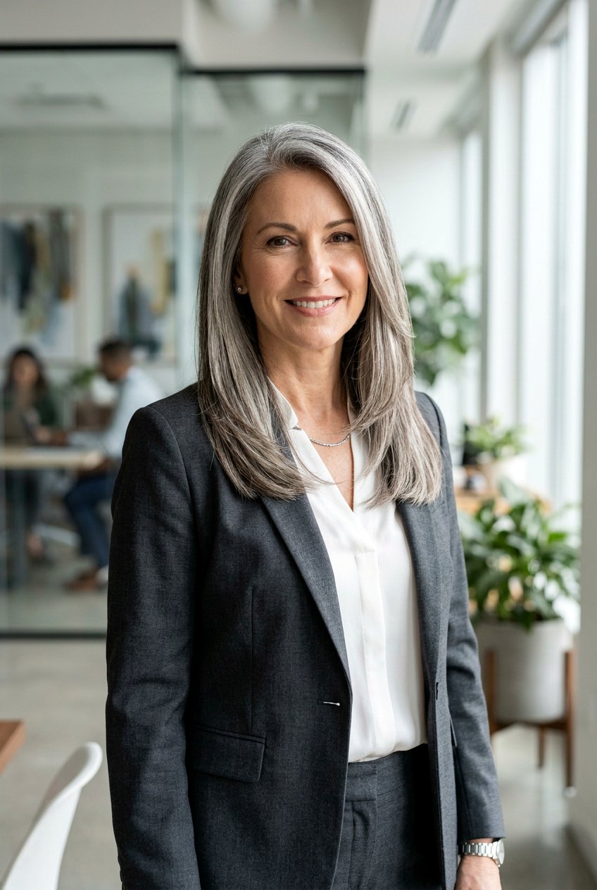 Straight Hair With Soft Layers - 20 long soft layers for mature women - 20 long soft layers for mature women