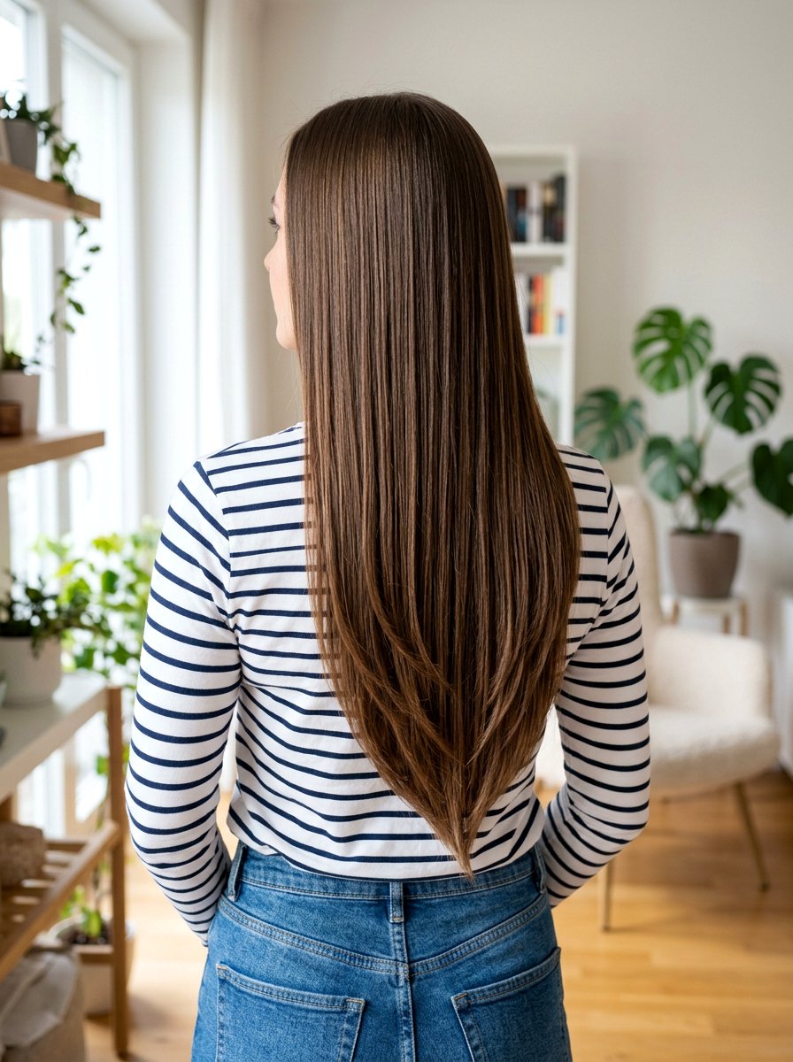 Straight Hair With Soft V Shape Layers - 20 straight haircut with soft layers - 20 straight haircut with soft layers