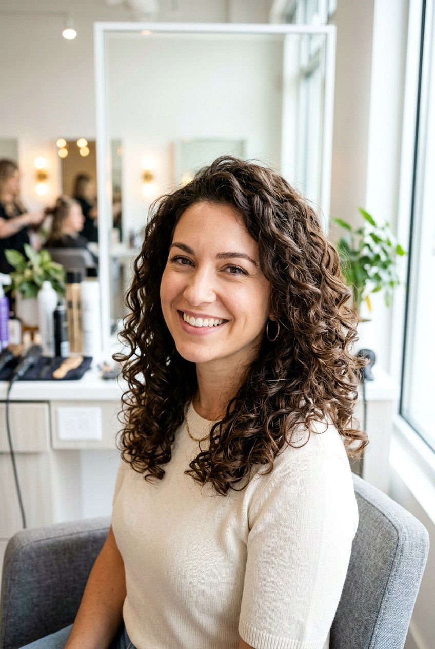 Straight Hair to Curly Perm Transformation - 20 before and after haircut ideas - 20 before and after haircut ideas