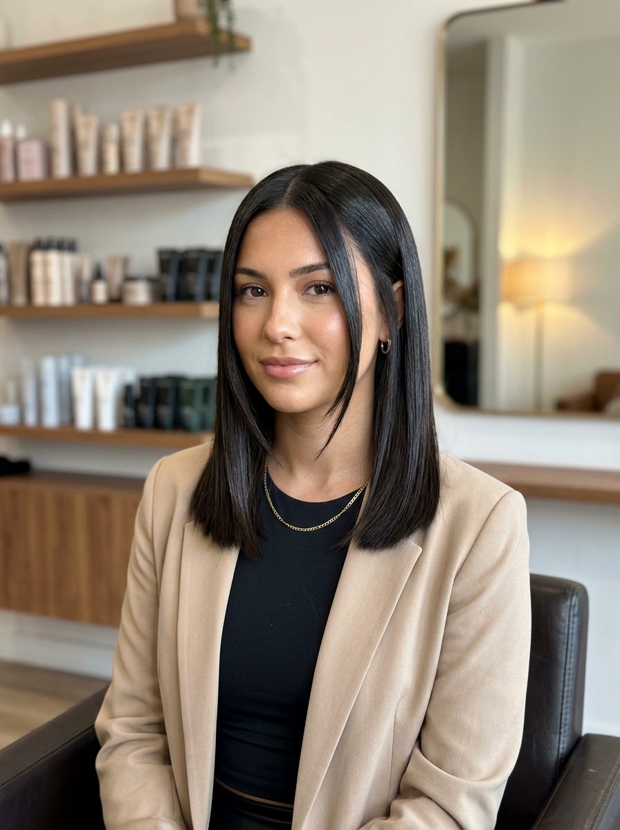 20 Stunning Straight Haircut with Face Framing Strands Looks