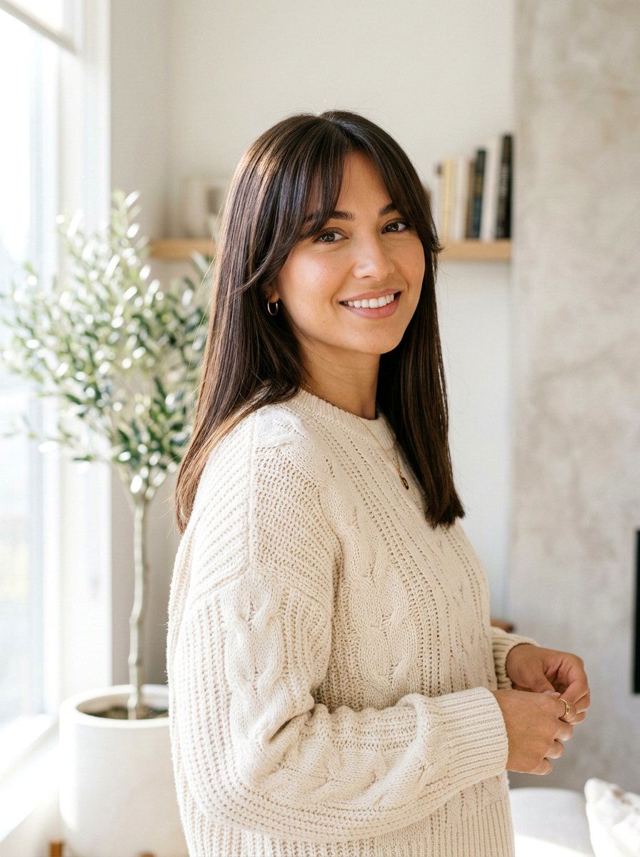 Straight Haircut With Curtain Bangs - 20 straight haircut ideas for women - 20 straight haircut ideas for women