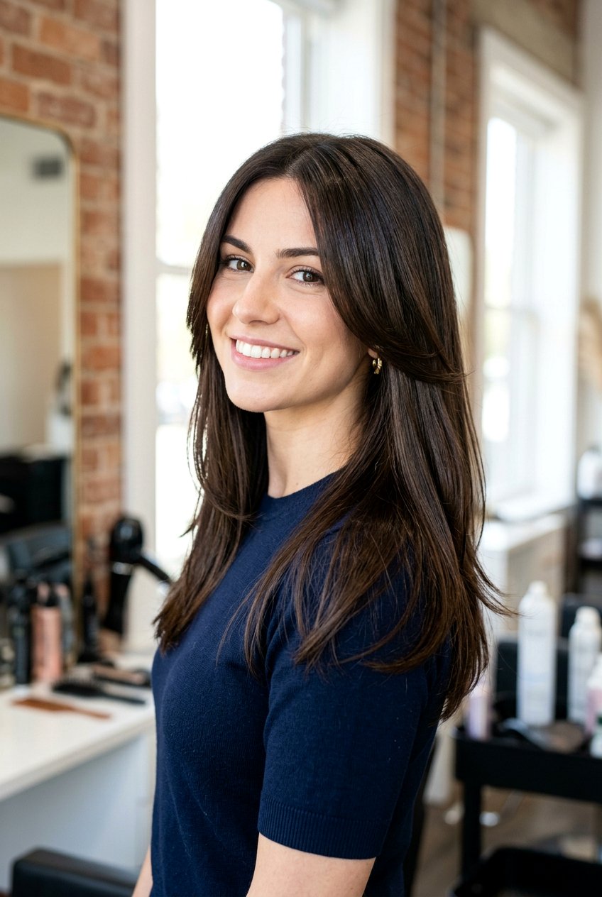 Straight Layered Haircut - 20 layered hairstyles for women over 50 - 20 layered hairstyles for women over 50