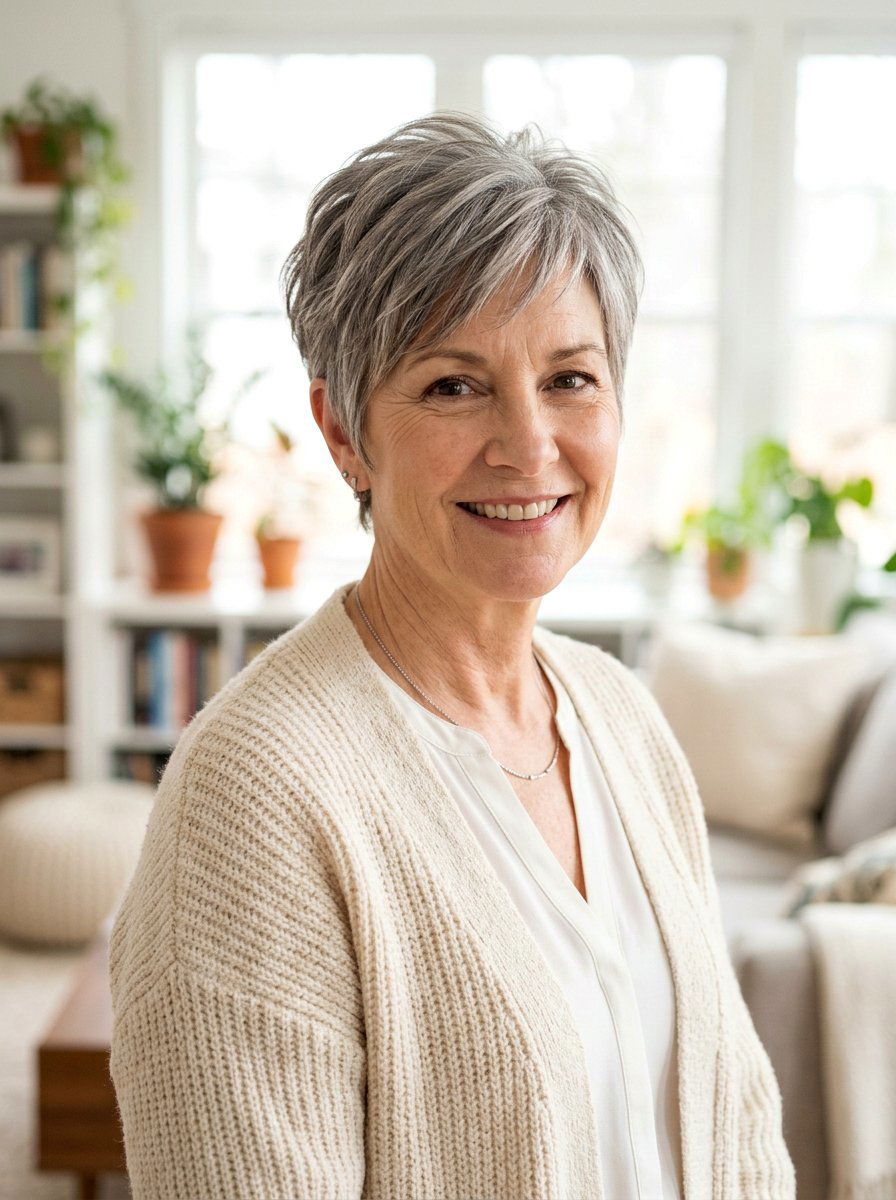 Straight Layered Pixie Cut - 20 straight haircut for women over 60 - 20 straight haircut for women over 60