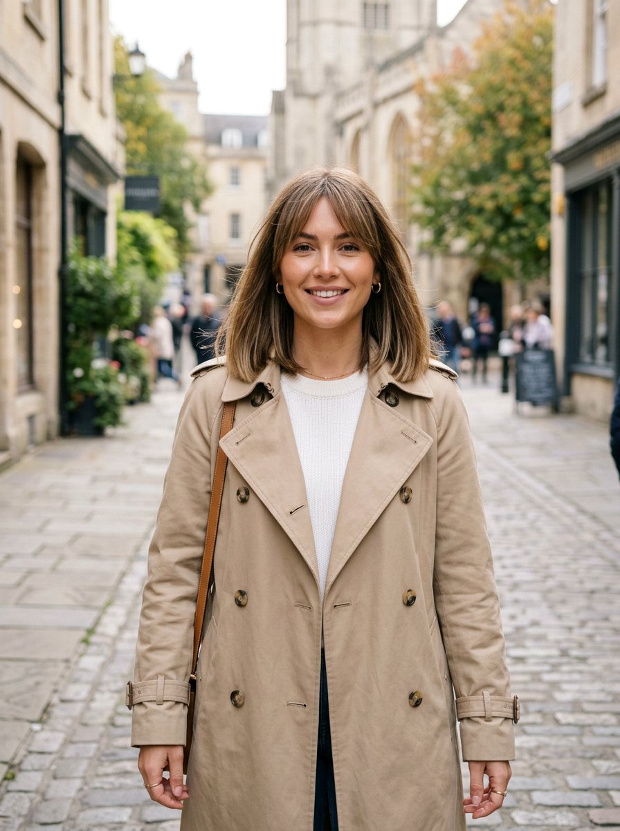 Straight Lob With Curtain Bangs - 20 clean girl haircut ideas - 20 clean girl haircut ideas