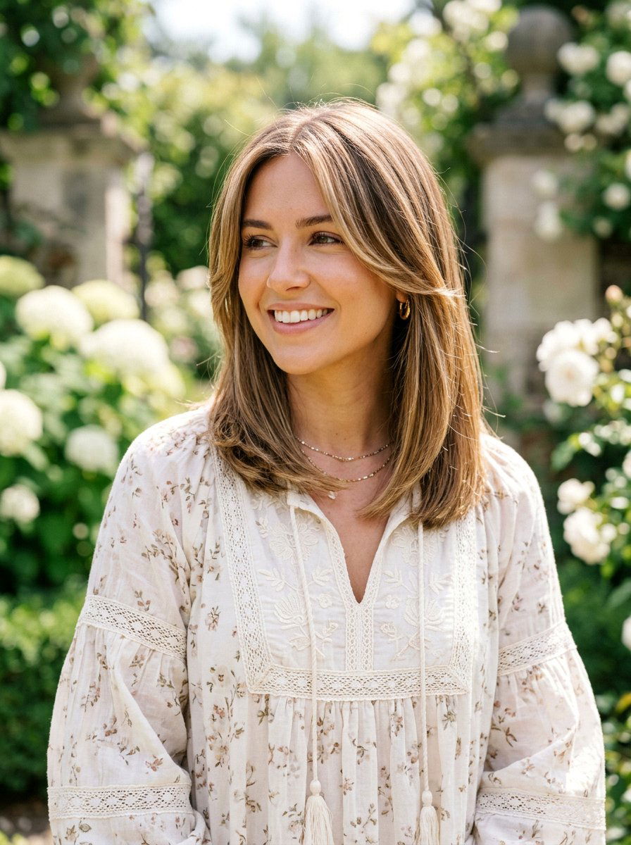 Straight Lob With Face Framing Layers - 20 straight lob haircut for fine hair women - 20 straight lob haircut for fine hair women