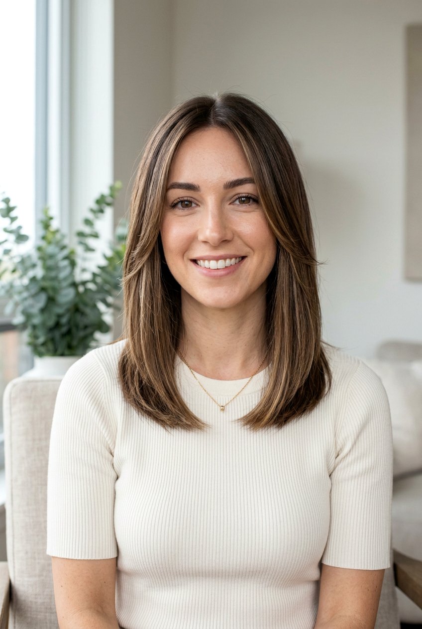 Straight Lob With Face Framing - 20 pin straight hairstyles - 20 pin straight hairstyles