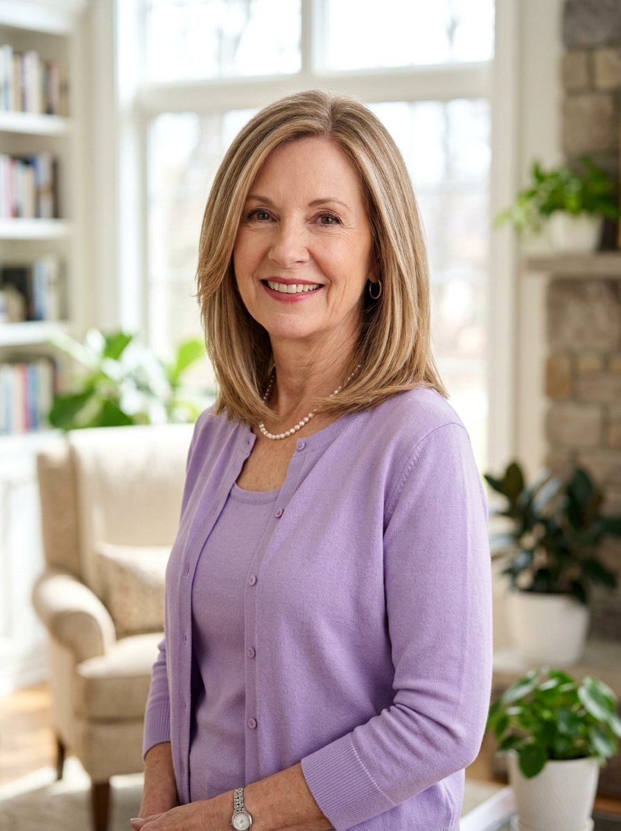 Straight Lob With Soft Layers - 20 straight haircut for women over 60 - 20 straight haircut for women over 60