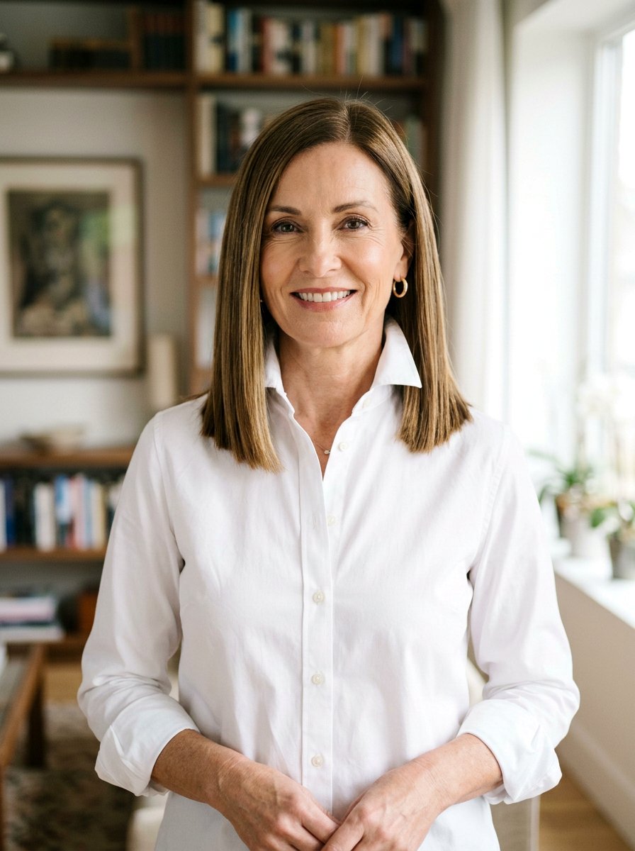 Straight Lob - 20 interview hairstyle for mature women - 20 interview hairstyle for mature women