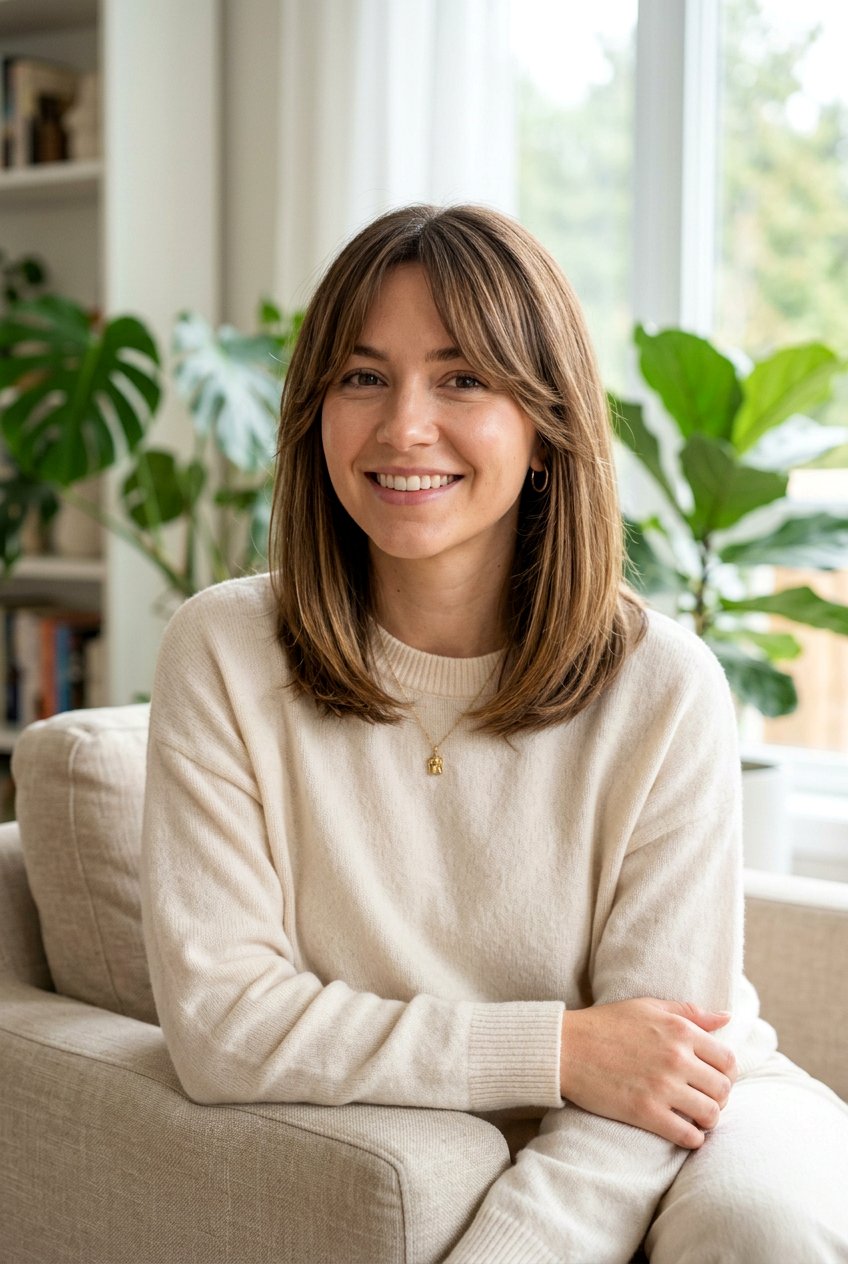 Straight Long Bob With Curtain Bangs And Layers - 20 straight long bob with layers - 20 straight long bob with layers