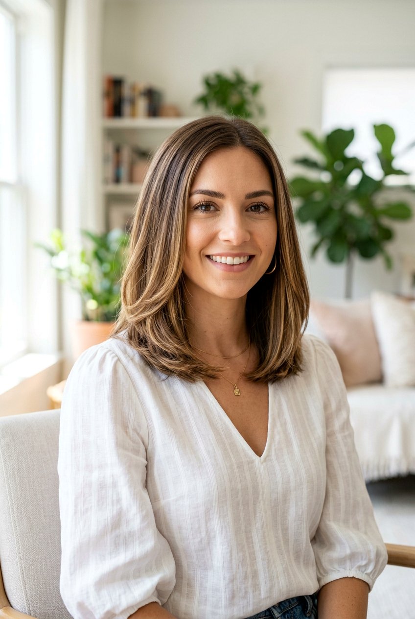 Straight Long Bob With Layered Ends And Slight Wave - 20 straight long bob with layers - 20 straight long bob with layers