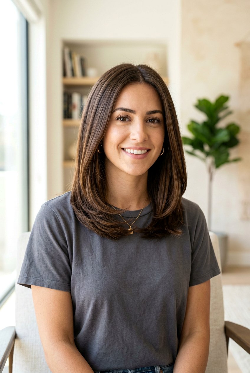 Straight Long Bob With Layered Ends - 20 straight long bob with layers - 20 straight long bob with layers